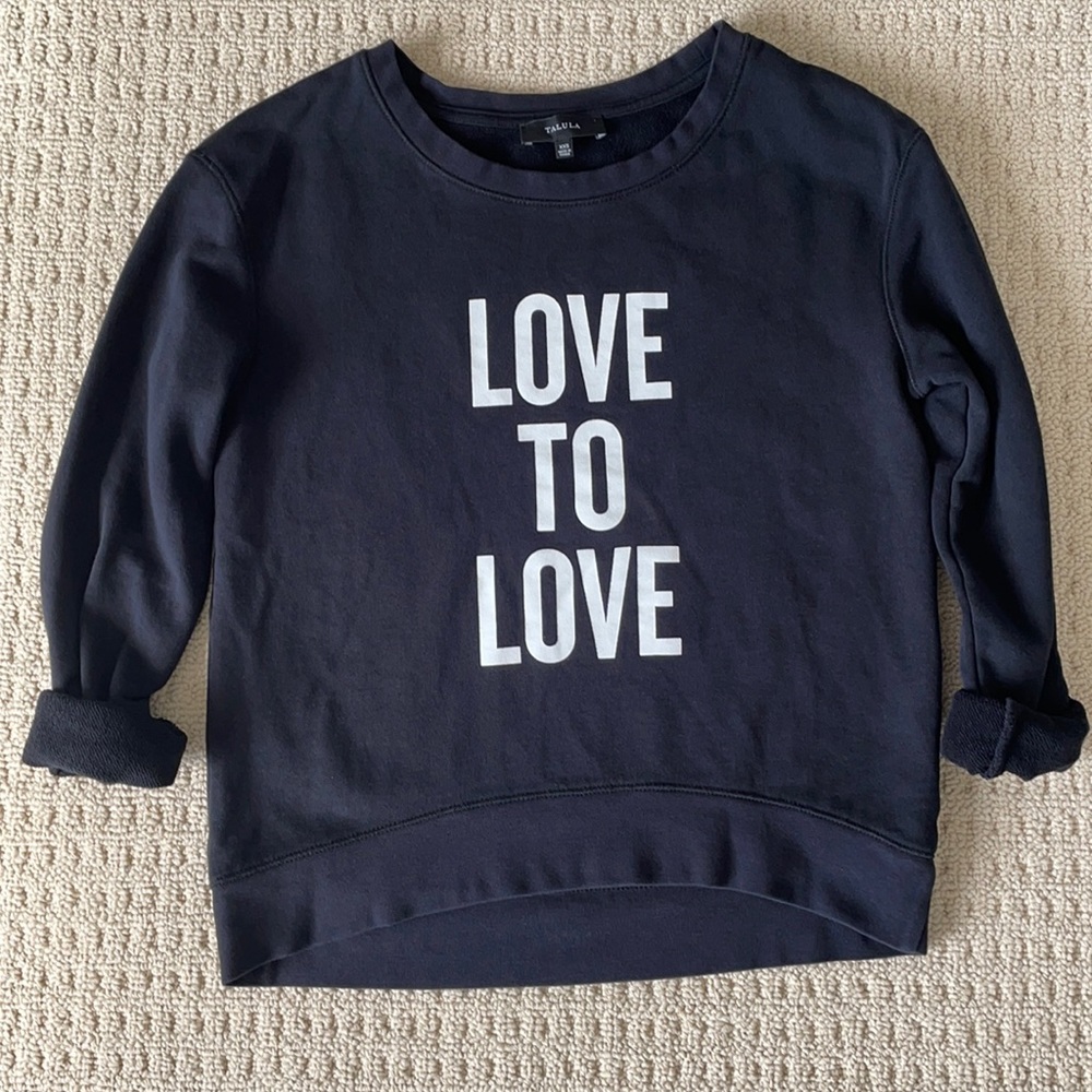 Aritzia Talula Love To Love You Baby Sweatshirt - Picture 1 of 7